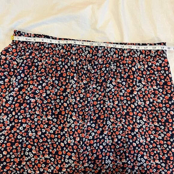 Torrid Side Slit Floral Chiffon Pants size 2 Navy - Picture 6 of 11
